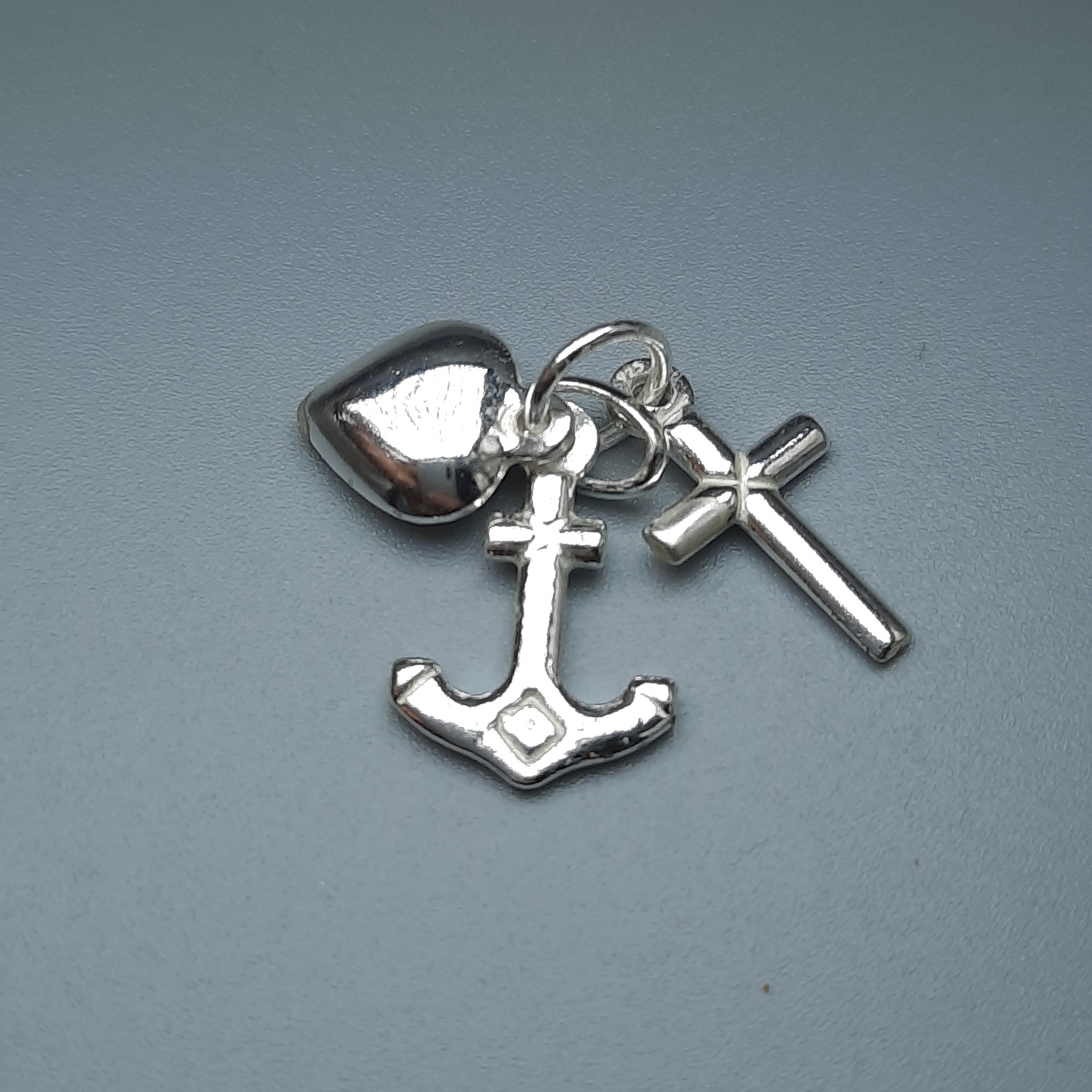 925 Cross + Heart + Anchor Set Pendant