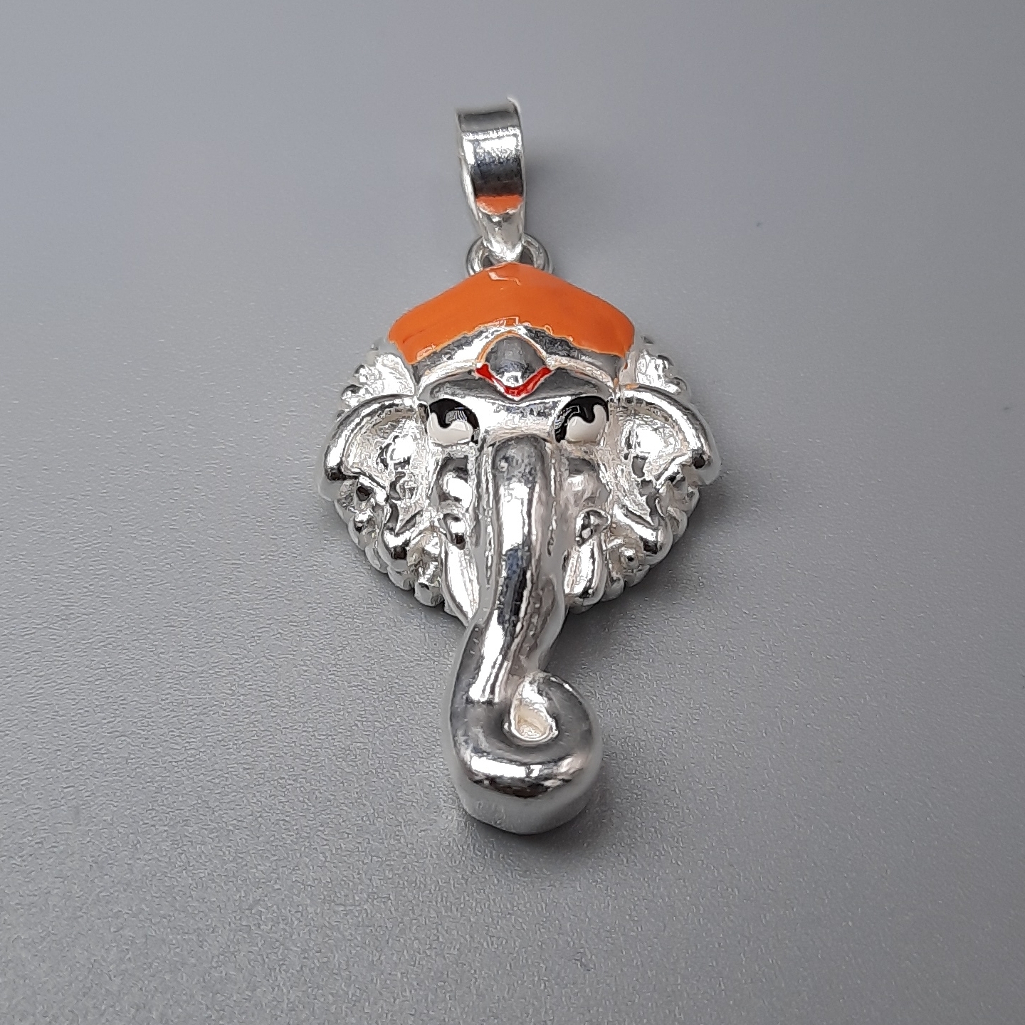 925 Ganesh Face Enamel Pendant